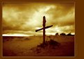Picture Title - Wooden cross in a dunes