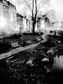 Picture Title - Path, Water, Stones, Tree, Burning city