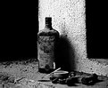 Picture Title - Old visky  bottle and screws