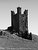 Dunstanburgh Castle tower (B&W)