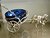 Tiny silver and glass salt wagon