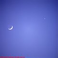 Picture Title - Waxing Crescent and Venus in Twilight