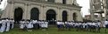 Picture Title - School children in front of church