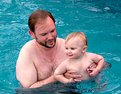 Picture Title - Daughter and daddy's first swim