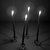 Candles in black and white