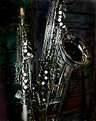 Picture Title - Two Black Saxes - Black on Black