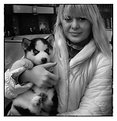 Picture Title - Girl with a husky