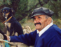 Picture Title - greek man & his dog