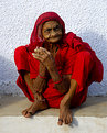 Woman in red