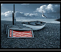 Picture Title - Deckchairs and dinghy