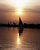 Boat on sun set by Nile