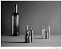 Picture Title - lifeless pipes & an empty wine bottle