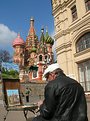 Picture Title - artist on the road of Moscow