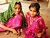 Girls at Makli graveyard