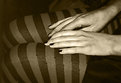Picture Title -   Striped Stockings: Sepia ; Athens, Ga.