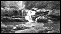 Picture Title - Black and White Waterfall