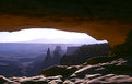 Picture Title - Peeking thru Mesa Arch