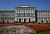 flowers - bricks - sky