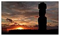 Picture Title - Sunset Behind a Moai (Rapa Nui/Easter Island/Isla de Pascua)