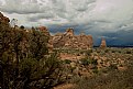 Picture Title - dramatic sky over Arches national park