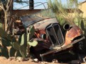 Picture Title - Old Car at Namibian Petrol Station