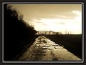 Picture Title - Rainy road in the sunset