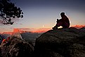 Moon Rising at Sunset