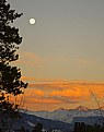 Picture Title - Back Deck Series - Moon over the mountains