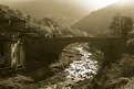 Picture Title - Bridge at sunset in sepia 2