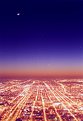 Picture Title - Crescent Moon over Chicagoland