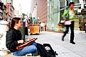 Picture Title - Street Artist - Cici playing the Dulcimer