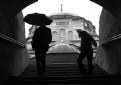 Picture Title - 2 people with umbrellas in selimiye