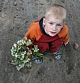 Picture Title - boy & flowers