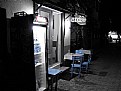 Picture Title - cafe with blue chairs