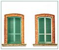 Picture Title - Siamese windows on a white wall