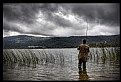 Picture Title - lake and fisherman