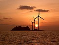 Picture Title - Sunset with windmills