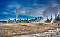 Picture Title - Geysers rising in Yellowstone