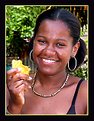 Picture Title - Girl eating mango