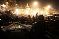 Picture Title - varanasi - night - boats - prayer