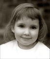 Picture Title - Cathy, age three. Color to B&W.