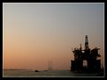 Picture Title - Oilplatform at sunset.