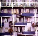 Picture Title - backside of apartmentbuilding in Schiedam