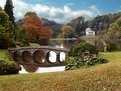 Picture Title - Bridge and temple ~ autumn at Stourhead