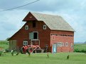 Picture Title - Old Red Barn In Iowa