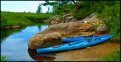 Picture Title - Kayaks beached at High Rock, Oswegatchie River