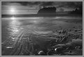 Picture Title - Beach Sunset (B&W)